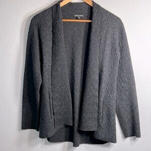 Eileen Fisher Wool Cotton Blend Open Cardigan size XS